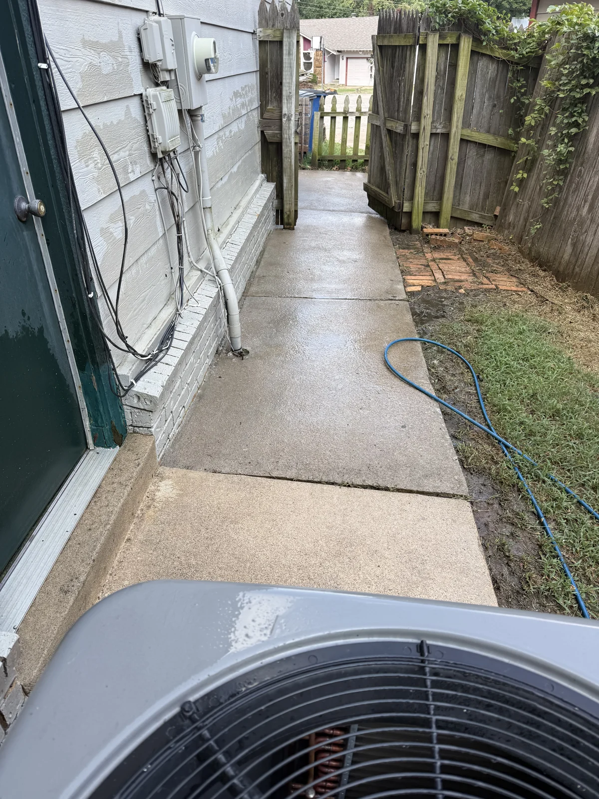 The same concrete passage after cleaning